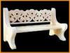 Pure Handmade Carving Marble Garden Ornaments With Outdoor Stone Bench