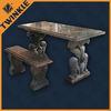Simply Marble Garden Ornaments With Outdoor Stone Bench For Decking