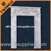 White Custom Marble Stone Hand Carved Door Surround , Surface Polished