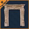 Beige Stone Door Surrounds Exquiste Statue Carved / Marble Door Frame