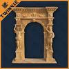 Figure Carved Stone Door Surrounds With Yellow Marble Grand Door Frame