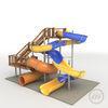 long Swimming Pool Slides , holiday resort hotel summer fun Body slide