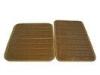 Dark Brown Square Rattan Placemats / Plastic Food Mat For Restaurant