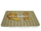 Restaurant Square Plastic Rattan Mat , Rattan Placemat Rectangular