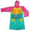Lovely Ladies Pvc Raincoat With Hood , Eco Friendly Rainwear