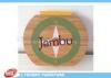 OEM Circle Hangable Wood Engraving Logo Printing , Wooden Logo / Plaques