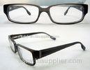 Cool Rectangular Mens Acetate Eyewear Frames, Black Optical Eyeglasses Frame