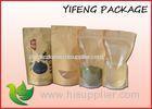 Clear Front Kraft Paper Bag With Window for Snack , Seeds , Food Packaging