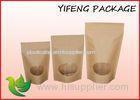 Window Stand Up Kraft Paper Bag For Coffee Packaging 8oz 12oz 16oz