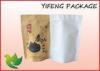 Printed Kraft Paper Stand Up Pouches Resealable Zip Lock Bags Waterproof