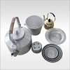 Aluminium kettles & cup & plate