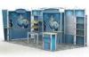 Blue Portable Exhibition Booth Display , 3 x 6 Modular Exhibit Booths