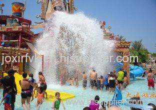 Maya Style Aqua Playground Park Equipment include 4 Fiberglass Water Slides For Children