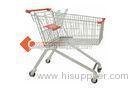 Professional European Supermarket Shopping Cart , 100L Four Wheeled Shopping Trolley