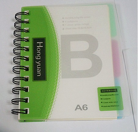A6 double spiral 3-subject business notebook