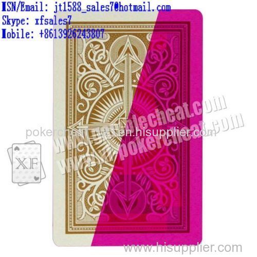 XF brand KEM plastic UV marked cards yellow color for contact lens/poker analyzer/poker cheat/contact lens