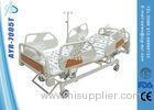 Central Controlled Braking Rolling Medical Hospital Beds Antique Iron With ABS Handrails
