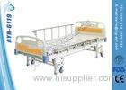 Triple Shakes Metal Manual Mechanical Hospital Patient Bed With Aluminum Handrails