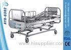 Stainless Steel Five - Function Manual Hospital Bed With Four Cranks , Diagonal Brakes