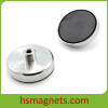 Feamale Threaded Hard Ferrite Pot Magnet