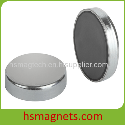 Anisotropic Sintered Ferrite Disc Flat Pot Magnet