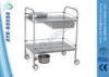 Practical Hospital Stainless Steel Instrument Trolley / Hospital Hand Cart