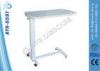 Height Adjustable Hospital Bed Accessories ABS Over The Bed Table With Wheels