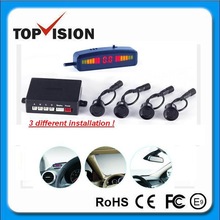 wireless ultrasonic parking sensors with LED display and beep or voice alarm