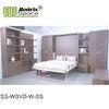 Double big Folding Wall Bed , hidden wall bed With Bookshelf