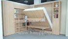 King Size Folding Murphy Wall Bed with Bookshelf and Table