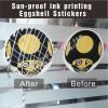 Custom Colorful Round Sun-Proof Eggshell Vinyl Stickers Printing Printed Self Adhesive Eggshell Labels From Minrui