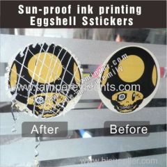 Custom Colorful Round Sun-Proof Eggshell Vinyl Stickers Printing Printed Self Adhesive Eggshell Labels From Minrui