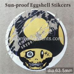 Custom Sun-proof Ink Printing Self Adhesive Brittle Eggshell Graffiti Stickers