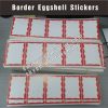 Hot Sale Red Border Blank Eggshell Vinyl Sticker Custom Blank Printed Sticky Eggshell Sticker Labels for Graffiti Lover