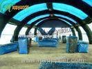 Customized Large Inflatable Paintball Bunkers Blue Tent For Paintball Games
