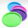 Colorful plastic 7 inch round plates