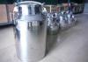 Durable Polished Stainless Steel Milking Bucket With Lids / Fixed Hand