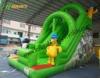 0.55mm PVC Tarpaulin Green Sheep and Dog Commercial Inflatable Slide for Entertainment