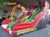 Super Spider Man Commercial Inflatable Slide / Giant Bouncy Slide To Rent