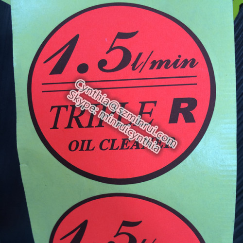 Customized Tamper Resistance Round Adhesive Synthetic Paper Flourescent Label Sticker 