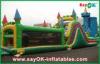 Castle Shape Inflatable Bouncer With Slide / Inflatable Combo For Park