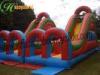 Outdoor Double Tunnel Castle Inflatable Bouncy Slide With Waterproof PVC