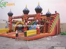 Large Colorful Castle Inflatable Bouncy Slide With Jumping Bouncer