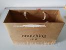 Twill Cotton Handle 170gsm Brown Kraft Carrier Paper Bags Printed for Shopping