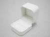 Leather Art Paper White Cardboard Jewelry Boxes With Matt Lamination / Uv Coating