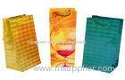 CMYK Color Silver / Gold Foil Stamping Paper Wine Bags With Logo Printed