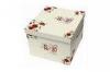 Square 3mm Cardboard Food Carton Boxes With Flower Pattern For Cake Packaging