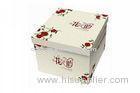 Square 3mm Cardboard Food Carton Boxes With Flower Pattern For Cake Packaging