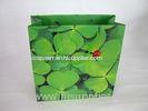 Multi Purpose Green Colorful Jewelry Paper Bags with Flexo / Hot Stamping Printing