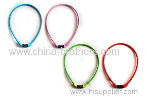 Colorful Four Combination Cable Bicycle Lock